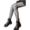 imageSHENHE Womens 1pc Sheer Mesh Pattern Tights High Waist Fashionable Sexy Streetwear Fishnet StockingsMoon Star Black