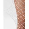 imageSHENHE Womens 1pc Sheer Mesh Pattern Tights High Waist Fashionable Sexy Streetwear Fishnet StockingsOpenwork Fishnet White