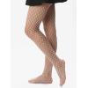 imageSHENHE Womens 1pc Sheer Mesh Pattern Tights High Waist Fashionable Sexy Streetwear Fishnet StockingsOpenwork Fishnet White
