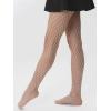 imageSHENHE Womens 1pc Sheer Mesh Pattern Tights High Waist Fashionable Sexy Streetwear Fishnet StockingsOpenwork Fishnet White