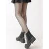 imageSHENHE Womens 1pc Sheer Mesh Pattern Tights High Waist Fashionable Sexy Streetwear Fishnet StockingsPolka Dots Black