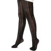 imageSHENHE Womens 1pc Sheer Mesh Pattern Tights High Waist Fashionable Sexy Streetwear Fishnet StockingsSexy Black