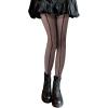 imageSHENHE Womens 1pc Sheer Mesh Pattern Tights High Waist Fashionable Sexy Streetwear Fishnet StockingsSide Seam Black