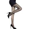 imageSHENHE Womens 1pc Sheer Mesh Pattern Tights High Waist Fashionable Sexy Streetwear Fishnet StockingsSide Seam Black