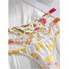 imageSHENHE Womens 3 Pack Thong Underwear G String Low Rise Cute Patterned Panties ThongsYellow White Multi