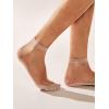 imageSHENHE Womens 4 Pairs Lace Slipper Ankle Socks Non Slip Dance Yoga Grip Socks Mesh Multicolor One Size