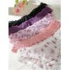 imageSHENHE Womens 5 Pack Cute Briefs Frilly Lettuce Trim Mid Rise Mesh Panty Sets UnderwearMulticolor a