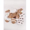 imageSHENHE Womens 5 Pairs Cute Cartoon Bear Print Low Cut Breathable Ankle SocksBrown