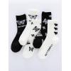 imageSHENHE Womens 5 Pairs Graphic Letter Print Athletic Running Mid Calf Crew SocksBlack and White