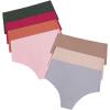imageSHENHE Womens High Waisted Seamless No Show Invisible Underwear Brief PantiesPink Red Multi
