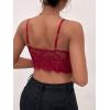 imageSHENHE Womens Lace Mesh Underwire Full Coverage Longline Bras Cami Tank Crop TopsBurgundy