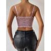 imageSHENHE Womens Lace Mesh Underwire Full Coverage Longline Bras Cami Tank Crop TopsLilac Purple