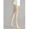 imageSHENHE Womens Mesh Patterned Tights Opaque Thigh High Stockings Pantyhose Leggings Beige onesize