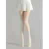 imageSHENHE Womens Mesh Patterned Tights Opaque Thigh High Stockings Pantyhose Leggings Beige onesize
