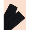 imageSHENHE Womens Solid Fingerless Thumb Hole Knitted Wrist Length Mitten GlovesPlain Black