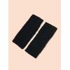 imageSHENHE Womens Solid Fingerless Thumb Hole Knitted Wrist Length Mitten GlovesPlain Black