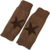 imageSHENHE Womens Star Pattern Fingerless Thumb Hole Knitted Wrist Length Mitten GlovesArmy Green