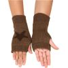 imageSHENHE Womens Star Pattern Fingerless Thumb Hole Knitted Wrist Length Mitten GlovesArmy Green