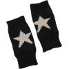 imageSHENHE Womens Star Pattern Fingerless Thumb Hole Knitted Wrist Length Mitten GlovesBlack
