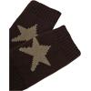 imageSHENHE Womens Star Pattern Fingerless Thumb Hole Knitted Wrist Length Mitten GlovesCoffee Brown
