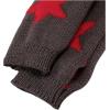 imageSHENHE Womens Star Pattern Fingerless Thumb Hole Knitted Wrist Length Mitten GlovesRed Dark Grey