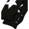 imageSHENHE Womens Star Pattern Fingerless Thumb Hole Knitted Wrist Length Mitten GlovesWhite Black