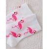 imageSHENHE Womens Striped Letter Print Athletic Running Above Ankle Crew SocksFlamingo White
