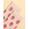 imageSHENHE Womens Striped Letter Print Athletic Running Above Ankle Crew SocksPink Strawberry Print