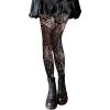 imageSHENHE Womens 1pc Sheer Mesh Pattern Tights High Waist Fashionable Sexy Streetwear Fishnet StockingsBoho Black