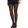 imageSHENHE Womens Leopard Print Tights Patterned Stockings Sheer Ultra Thin High Waist PantyhoseBlack