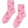 imageSHENHE Womens Striped Letter Print Athletic Running Above Ankle Crew SocksFlamingo Pink