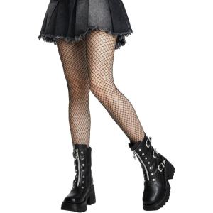 imageSHENHE Womens 1pc Sheer Mesh Pattern Tights High Waist Fashionable Sexy Streetwear Fishnet StockingsMinimalist Fishnet