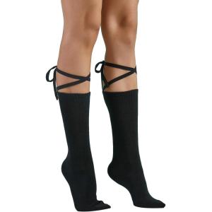imageSHENHE Womens Lace Up Criss Cross Tie Mid Calf Socks Long Crew Socks Boot Socks