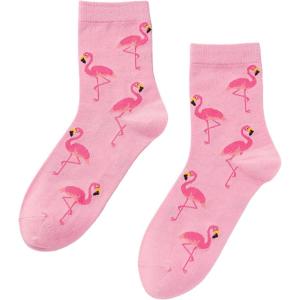 imageSHENHE Womens Striped Letter Print Athletic Running Above Ankle Crew SocksFlamingo Pink