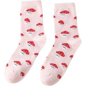 imageSHENHE Womens Striped Letter Print Athletic Running Above Ankle Crew SocksMushroom Pink
