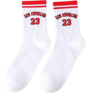 imageSHENHE Womens Striped Letter Print Athletic Running Above Ankle Crew SocksWhite