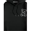 imageSHENHE Mens Loose Fit Bear Embroidery Long Sleeve Thermal Hooded Sweatshirt Hoodie TopsBlack