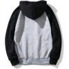imageSHENHE Mens Loose Fit Bear Embroidery Long Sleeve Thermal Hooded Sweatshirt Hoodie TopsBlack and Grey