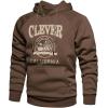 imageSHENHE Mens Loose Fit Bear Embroidery Long Sleeve Thermal Hooded Sweatshirt Hoodie TopsBrown