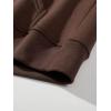 imageSHENHE Mens Loose Fit Bear Embroidery Long Sleeve Thermal Hooded Sweatshirt Hoodie TopsCoffee Brown