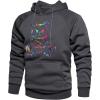 imageSHENHE Mens Loose Fit Bear Embroidery Long Sleeve Thermal Hooded Sweatshirt Hoodie TopsLittle Bear Grey