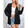 imageSHENHE Womens Loose Fit Open Front Colorful Space Dye Drop Shoulder Cardigan SweaterBlack
