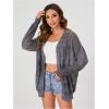 imageSHENHE Womens Loose Fit Open Front Colorful Space Dye Drop Shoulder Cardigan SweaterGrey