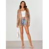 imageSHENHE Womens Loose Fit Open Front Colorful Space Dye Drop Shoulder Cardigan SweaterKhaki