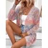 imageSHENHE Womens Loose Fit Open Front Colorful Space Dye Drop Shoulder Cardigan SweaterMulticolor