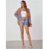 imageSHENHE Womens Loose Fit Open Front Colorful Space Dye Drop Shoulder Cardigan SweaterMulticolor B