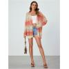 imageSHENHE Womens Loose Fit Open Front Colorful Space Dye Drop Shoulder Cardigan SweaterMulticolor a