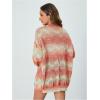 imageSHENHE Womens Loose Fit Open Front Colorful Space Dye Drop Shoulder Cardigan SweaterMulticolor a