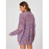 imageSHENHE Womens Loose Fit Open Front Colorful Space Dye Drop Shoulder Cardigan SweaterPurple