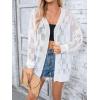 imageSHENHE Womens Loose Fit Open Front Colorful Space Dye Drop Shoulder Cardigan SweaterWhite
